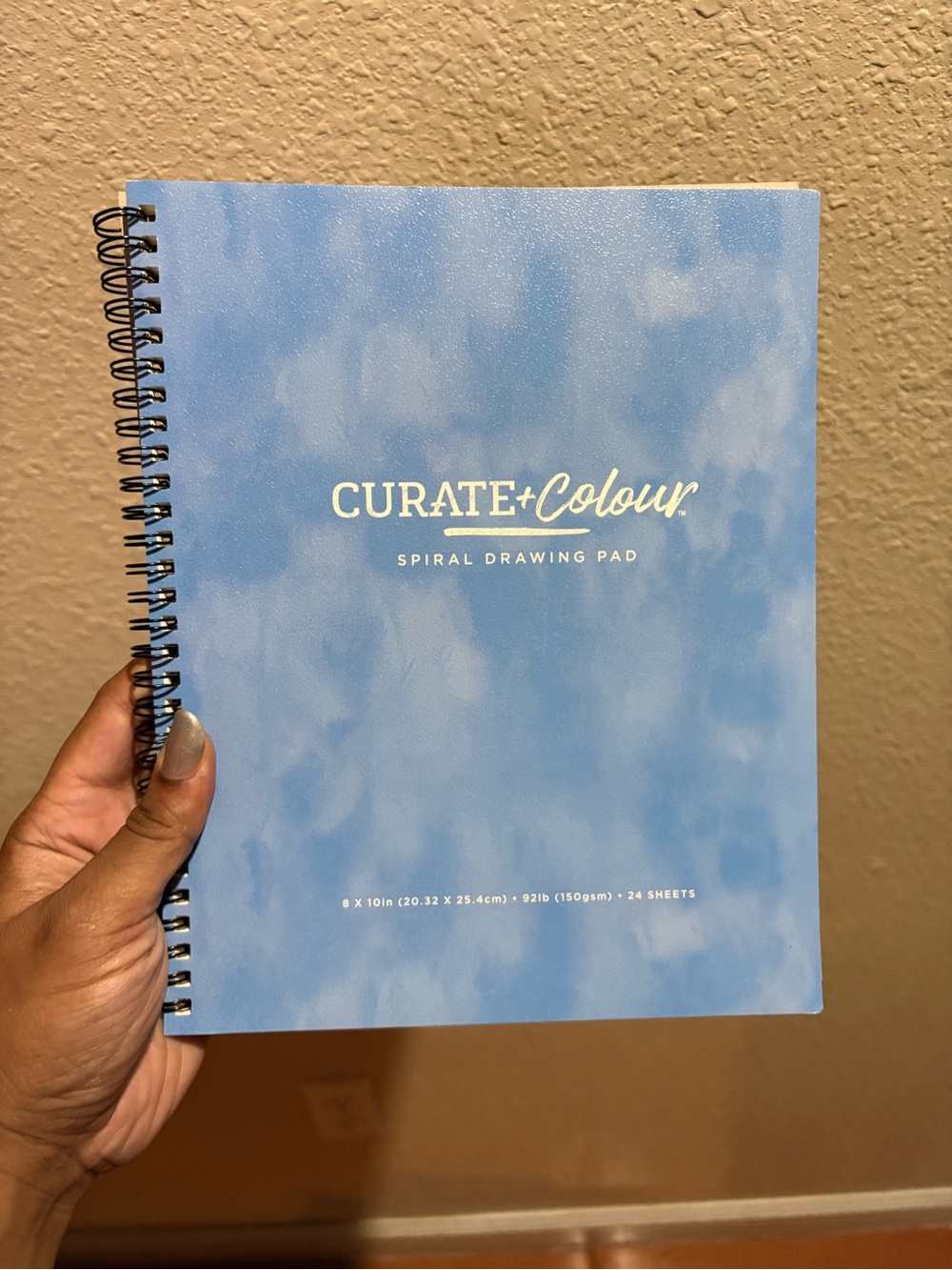 2 Curate Colour Blue Spiral Drawing Pad – Soft Cloud Cover